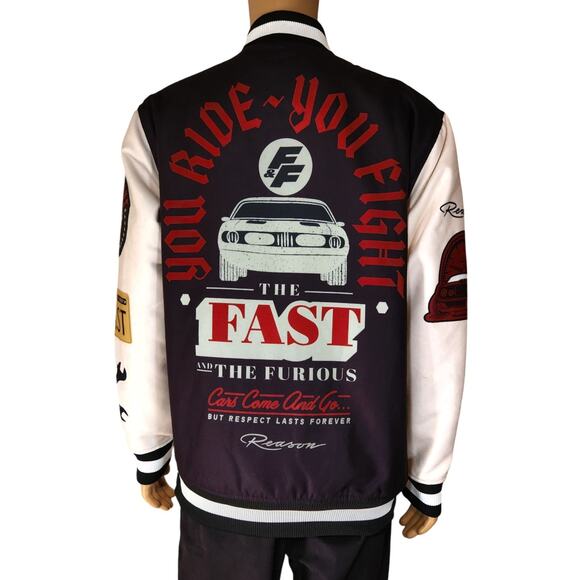 Reason x Fast & Furious Bomber Jacket in size Xlarge NWT - Picture 2 of 9